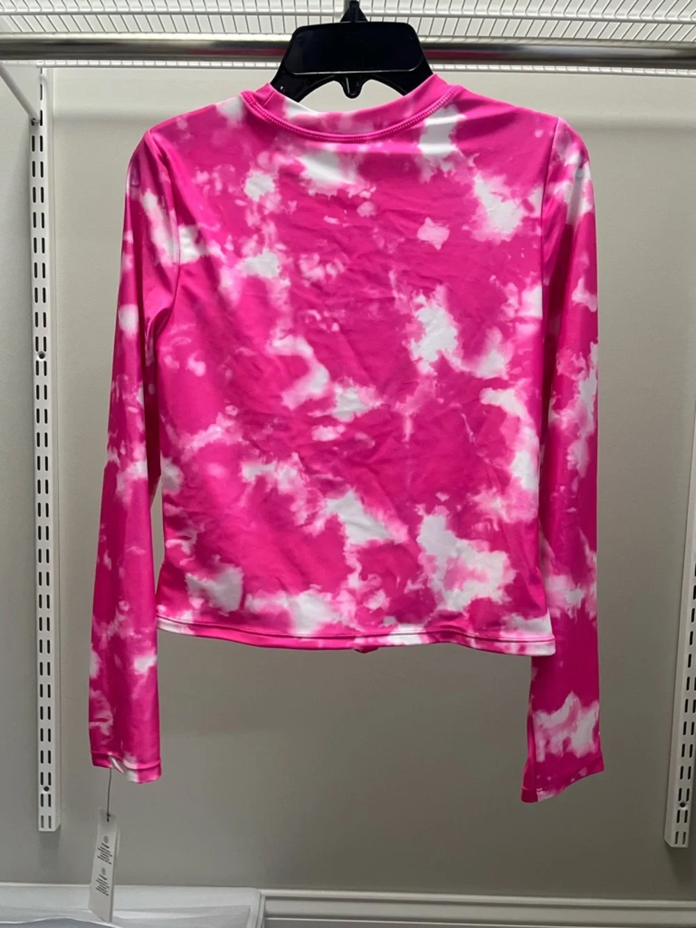 Calvin Klein Girls' Hot Pink Tie-Dye Rash Guard Bikini Set